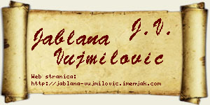 Jablana Vujmilović vizit kartica